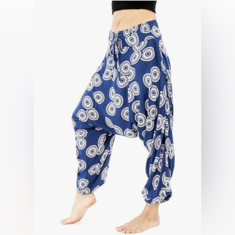 Buddha Pants Sunshine Savannah Harem Pants XXS Blue
